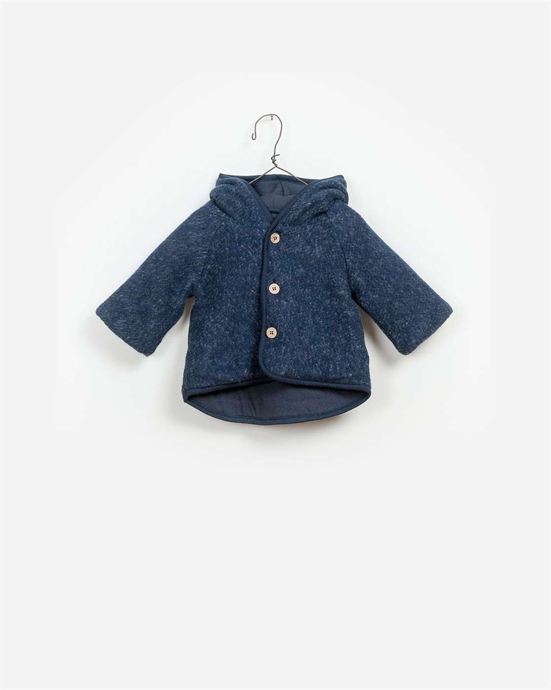BeeBoo|BeeBoo PlayUp vêtements bébé baby clothes manteau Felpa coat coton cotton bleu blue