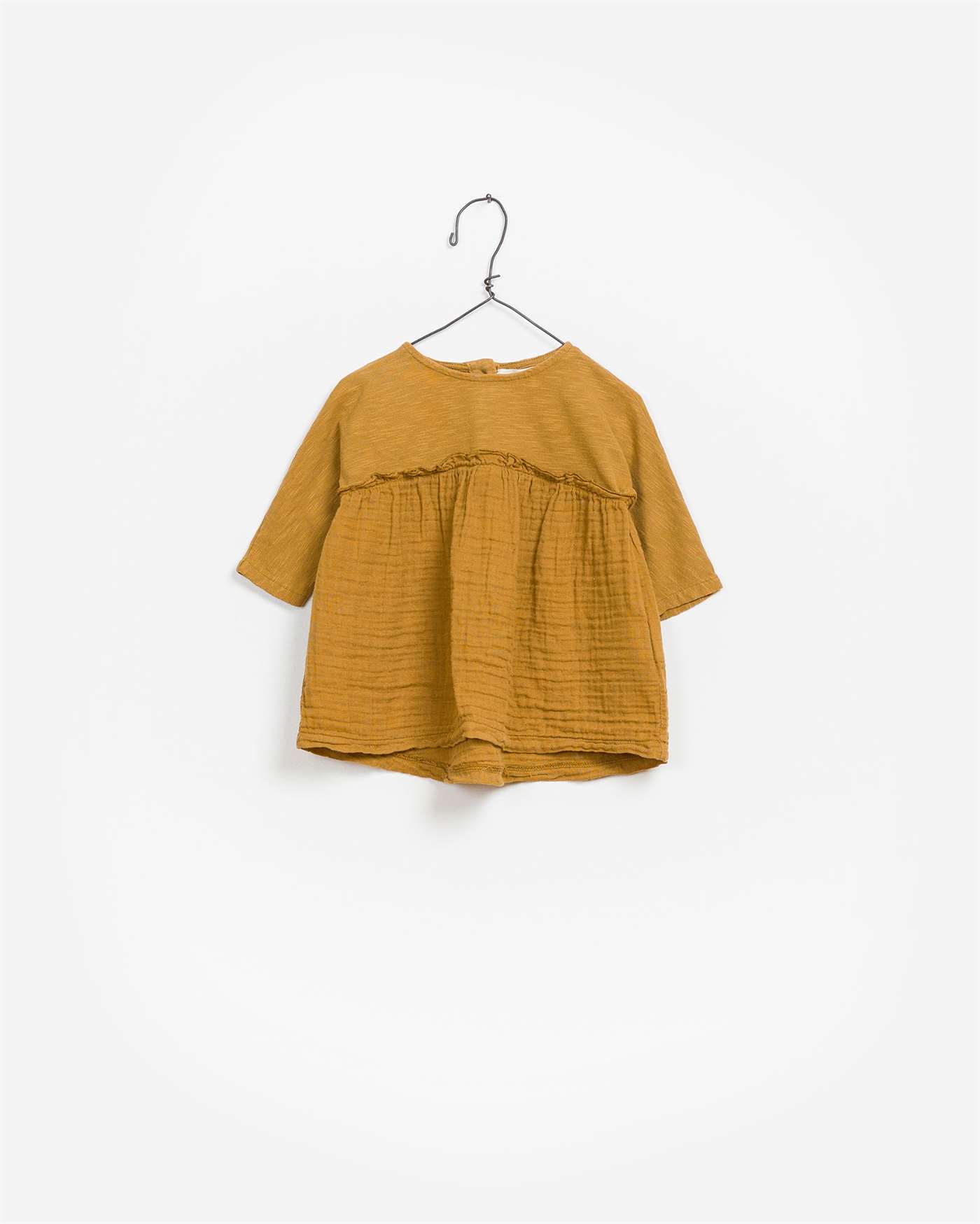BeeBoo|BeeBoo PlayUp vêtement bébé baby cloth robe combi dress coton bio organic cotton moutarde yellow