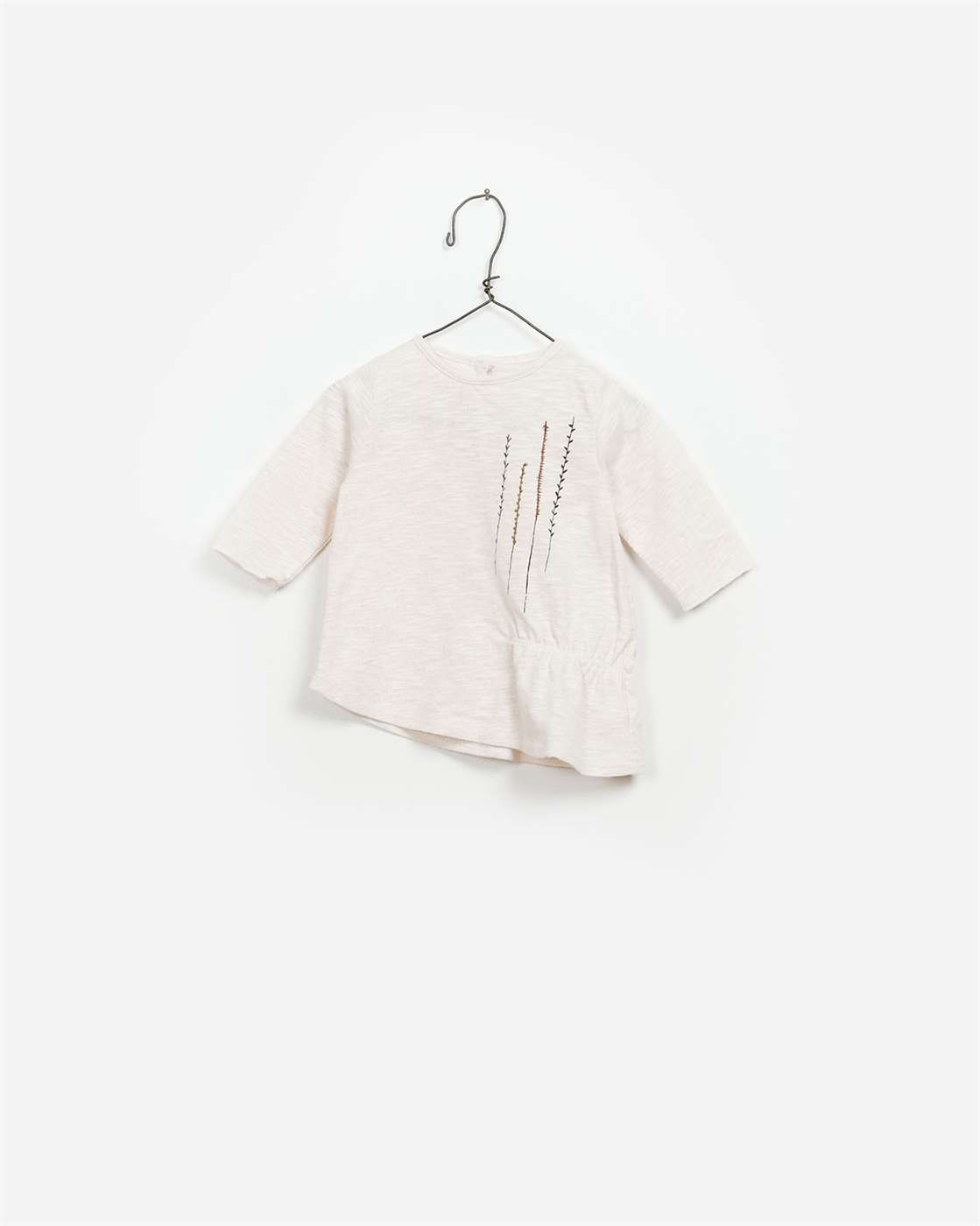 BeeBoo|BeeBoo PlayUp vêtement bébé baby cloth T shirt LS flame coton bio organic cotton blanc white