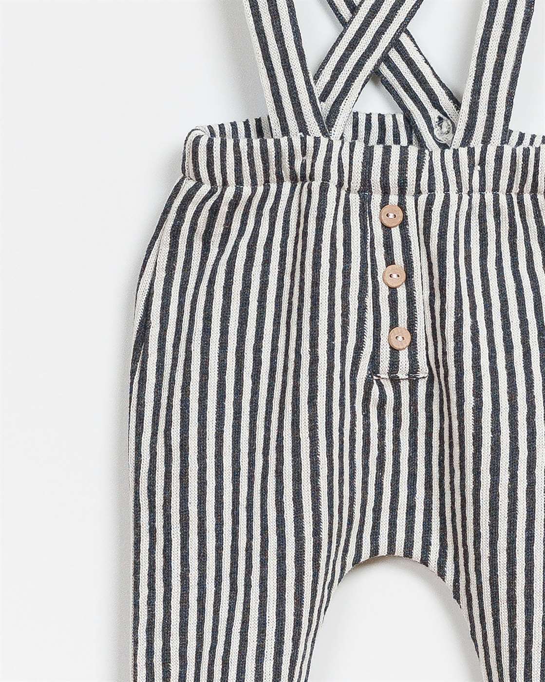 BeeBoo|BeeBoo PlayUp vêtements bébé baby clothes salopette overall rayures stripes coton bio organic cotton gris grey 2