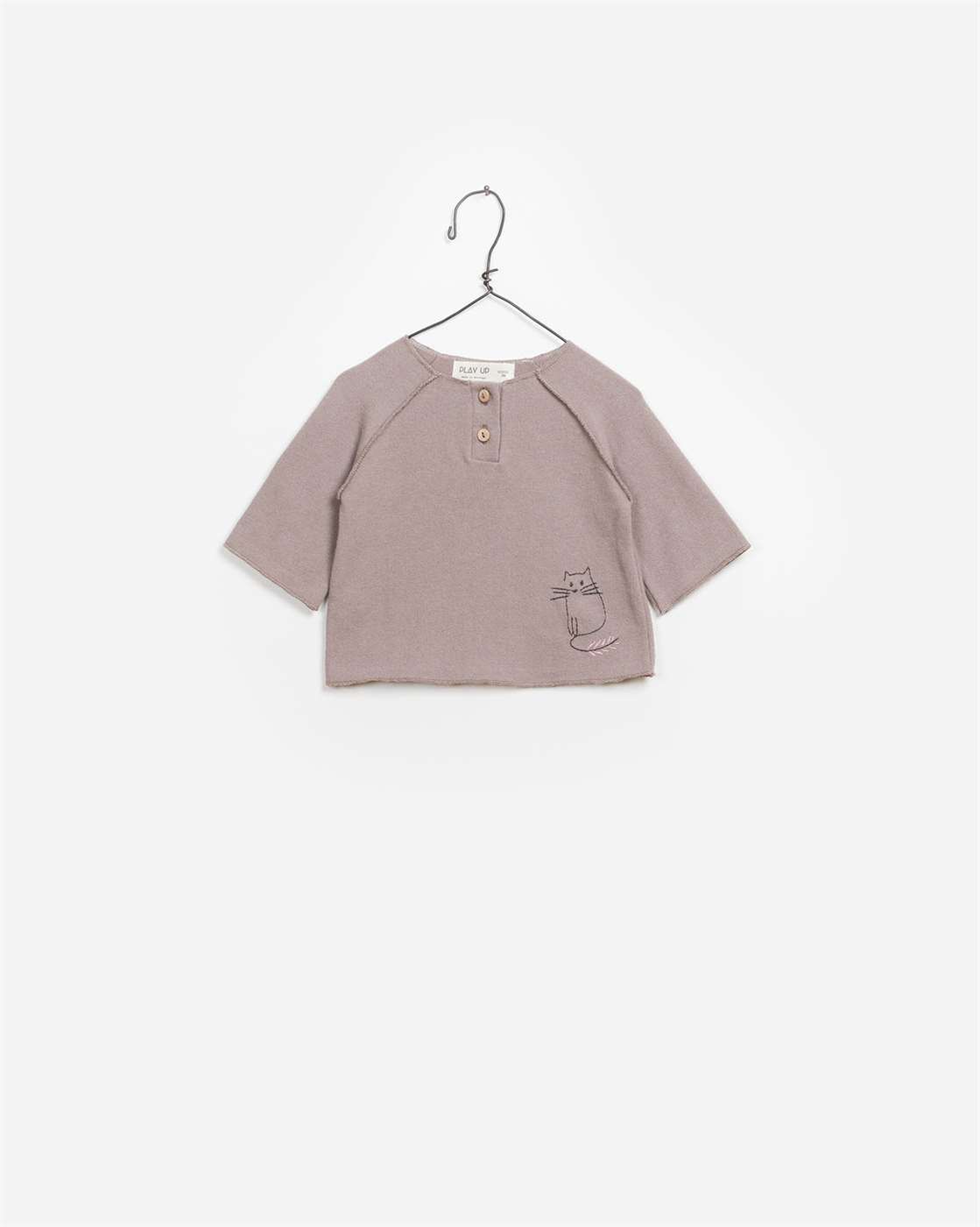 BeeBoo|BeeBoo PlayUp vêtement bébé baby cloth haut top interlock gris grey