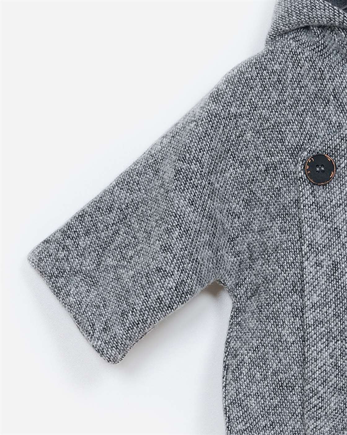 BeeBoo|BeeBoo PlayUp vêtements bébé baby clothes manteau Felpa coat gris grey 2